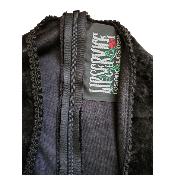 Lip Service Vintage Y2K Whimsigoth Velvet Maxi Dress Womens M Black Renaissance - Picture 5 of 10
